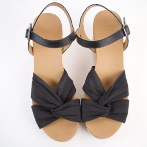 UGG Joslyn Espadrille Wedge Sandal | Black | Size 9.5